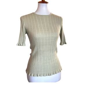 90s TSE for Bergdorf Goodman Cotton Cashmere Knit Top Size Small